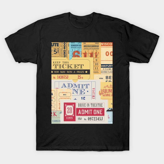 Vintage stamps T-Shirt by The Crafty Handmaiden